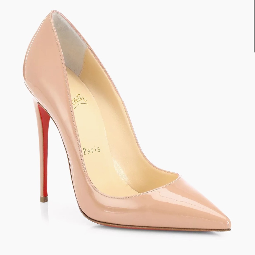 Christian Louboutin brand new!!!

So Kate 120MM Patent Pumps MSRP $795 38 nude